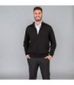 Chaqueta de hombre con cremallera color negro, en tejido de punto grueso acrílico UNIFORMES GARY'S 102800