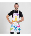 Tablier avec bavoir pour la solidarité contre le cancer, tissu extensible LAZADAS UNIFORMES GARY'S 150240