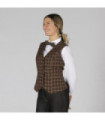 Chaleco de mujer con escote de pico, bolsillos y forro interno, tejido WELSH UNIFORMES GARY'S 950005